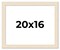 20x16 Wide Barnwood Picture Frame with UV-Resistant Acrylic & Acid Free Backing, Available in 6 Paint Finishes - Grey, Brown, White, and Black